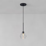Load image into Gallery viewer, Merin Geometric Glass Chandelier – Modern Architectural Lighting for Dining Room or Foyer