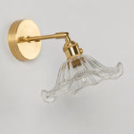 Bild in Gallery-Viewer laden, Peacock blue glass wall light with brass arm, 0917TZ shade 19 cm diameter