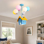 Cargar imagen en el visor de la Galería, Colorful Balloon House LED Pendant Light for Kids Rooms