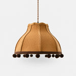 Load image into Gallery viewer, Patchwork Fabric Pom-Pom Pendant Light