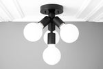 Load image into Gallery viewer, Glorica Glass Elegant Flush Mount Light Fixture - White Globe Design for Contemporary Interiors