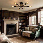 Cargar imagen en el visor de la Galería, Lámpara de Techo Semiempotrada Contemporánea Nordivela - Elegante Luminaria de Metal con Múltiples Brazos para Interiores del Hogar