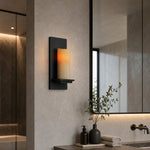 Charger l'image dans la visionneuse de galerie, Jade wall lamp beside bathroom vanity mirror
