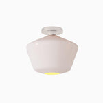 Load image into Gallery viewer, Merin Clean-Line Glass Flushmount Fixture — Contemporary Ceiling Light for Kitchens & Living Rooms