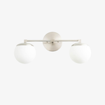 Load image into Gallery viewer, Glorica Glass Modern Wall Sconce – Contemporary 2-Globe Indoor Accent Lamp for Hallway
