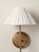 Load image into Gallery viewer, Luminella Elegant Bronze Linen Wall Light – Classic Design for Bedroom & Hallway