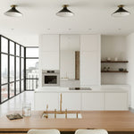 Cargar imagen en el visor de la Galería, Aurenza Modern Industrial Flush Mount: Elegante lámpara de techo para interiores residenciales