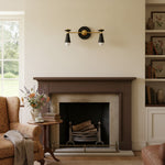 Charger l'image dans la visionneuse de galerie, Applique murale Pyralis Cone Sleek de style Art Déco avec abat-jour conique, idéale pour meuble-lavabo de salle de bain et éclairage de couloir