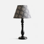 Bild in Gallery-Viewer laden, Vintage black iron table lamp with night birch fabric shade