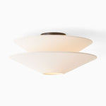 Load image into Gallery viewer, Solivara Fabric Linen Shade Flushmount Ceiling Lamp – Ideal for Bedrooms and Hallways
