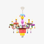 Cargar imagen en el visor de la Galería, Colorful Metal Kids Room Chandelier for Bedroom