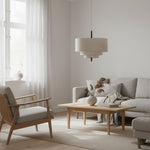 Load image into Gallery viewer, Softlume Wave Linen Shade Pendant Lamp - Modern Light for Dining Room