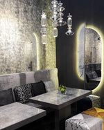 Load image into Gallery viewer, Contemporary Hanging Light - Iron Metal Glass Gold Brown Damp-rated