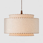 Load image into Gallery viewer, Hand-Stitched Linen Pendant Light