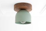 Load image into Gallery viewer, Metio Dome Scandinavian Oak Flush Mount Ceiling Light – Modern Minimalist Design for Living Room & Bedroom