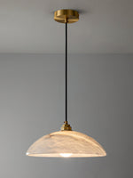 Load image into Gallery viewer, Alabaster Dome Pendant Light