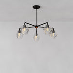 Load image into Gallery viewer, Talvior Faceted Glass Chandelier - Modern 5 Light Glass Lighting