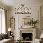 Bild in Gallery-Viewer laden, Oval Panel Textured Glass Chandelier