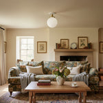 Load image into Gallery viewer, Glorica Opal Glass Semi-Flush Ceiling Light – Mid-Century Modern Fixture for Living Room