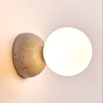 Bild in Gallery-Viewer laden, Travertin Runde Glas Wandlampe