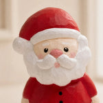 Cargar imagen en el visor de la Galería, Close detail of handmade wooden Santa face and hat