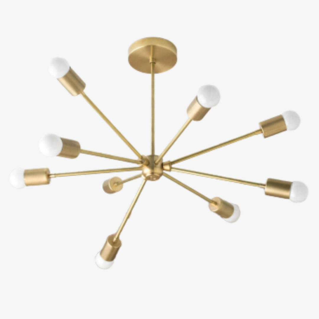 Lustre Sputnik Mobilux Line Mid-Century - Plafonnier moderne en laiton