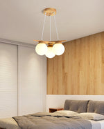 Load image into Gallery viewer, Wooden Star With Glass Chandelier