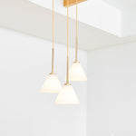 Load image into Gallery viewer, Conica Adjustable Cone Glass Chandelier – Modern Pendant Lighting for Dining Table