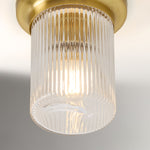 Load image into Gallery viewer, Rivora Textured Ribbed Glass Flush Ceiling Light — Elegant Low-Profile Fixture for Entryways