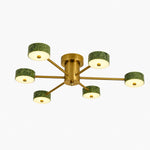 Bild in Gallery-Viewer laden, Green Jade Radial Semi-Flush Ceiling Light