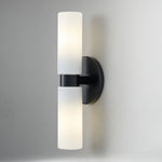 Load image into Gallery viewer, Rivora Ribbed Glass Tube Double Wall Lamp – Contemporary Wall Lighting for Entryway