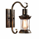 Load image into Gallery viewer, Antique bronze outdoor wall lantern on white background