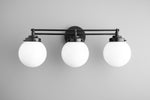 Load image into Gallery viewer, Glorica Glass Modern 3-Light Globe Vanity Wall Light for Bathroom