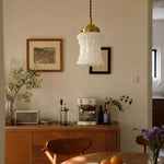 Bild in Gallery-Viewer laden, Milk glass pendant in warm kitchen corner