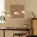 Load image into Gallery viewer, Travertine Drum Pendant Lamp