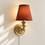 Charger l'image dans la visionneuse de galerie, Rowan No-Wire Flat Drum Shade Wall Sconce – Plug-In Fabric Wall Light
