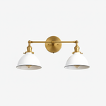 Load image into Gallery viewer, Conique Metal Vintage Dual Shade Wall Sconce – Farmhouse Style Lighting for Bathroom & Hallway