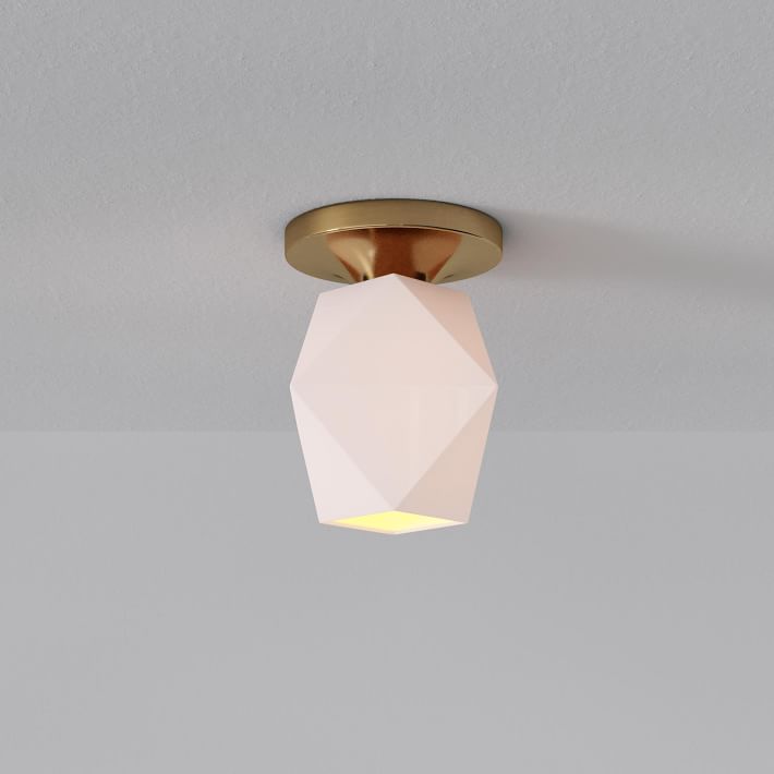 Lámpara de techo de cristal Talvior Geometry - Estilo de montaje empotrado de cristal facetado