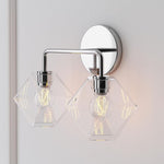 Load image into Gallery viewer, Talvior Faceted Glass Wall Sconce – Modern Style Bathroom or Hallway Accent Light