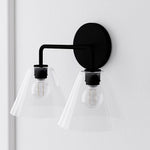 Load image into Gallery viewer, Conica Sculptural Cone Glass Wall Sconce – Modern Minimalist Lighting for Bathroom or Hallway