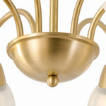 Cargar imagen en el visor de la Galería, Close-up of the brushed gold central chandelier body
