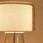 Cargar imagen en el visor de la Galería, Natural Glass Table Lamp With Fabric Shade