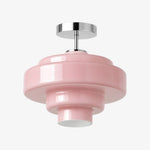 Charger l'image dans la visionneuse de galerie, Koloro Glass Ceiling Light — Layered Rounded Design Lampshade for Hallway or Cloakroom