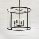 Load image into Gallery viewer, Ferrix Glass Outdoor Pendant Light - Industrial Front Porch Lighting