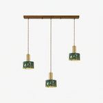 Load image into Gallery viewer, Green Jade 3-Light Cluster Pendant Light