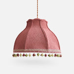 Load image into Gallery viewer, Patchwork Fabric Pom-Pom Pendant Light