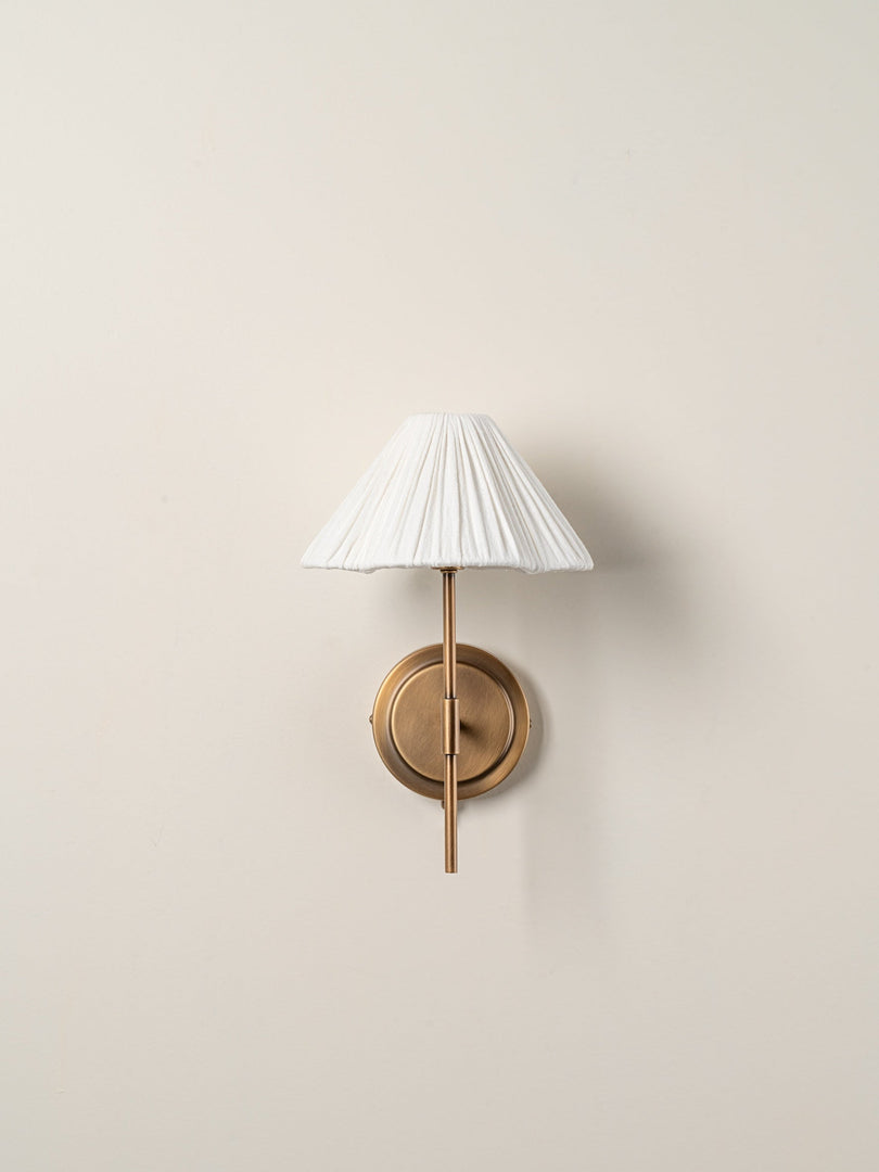 Luminella Elegant Bronze Linen Wall Light – Classic Design for Bedroom & Hallway