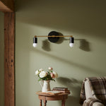 Cargar imagen en el visor de la Galería, Lámpara de baño industrial Mobilux Line - Aplique de pared minimalista - Accesorio elegante