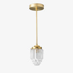 Load image into Gallery viewer, Tierlux Glass Tiered Skyscraper Shade Pendant – Art Deco Ceiling Light for Kitchen Island