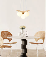 Load image into Gallery viewer, Wooden Star With Glass Chandelier